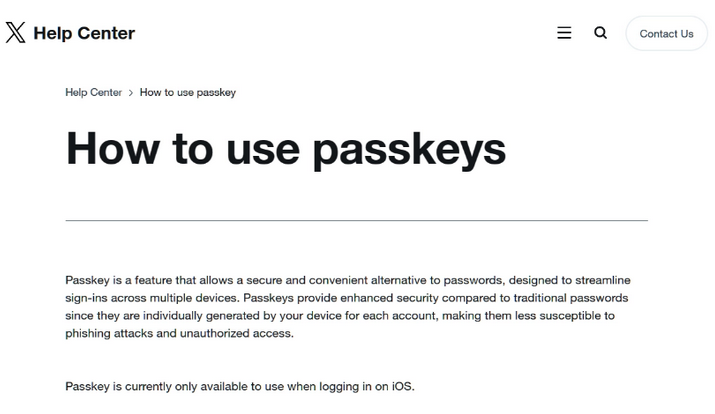 白城苹果维修店铺分享iOS用户如何通过通行密钥(Passkey)登录 